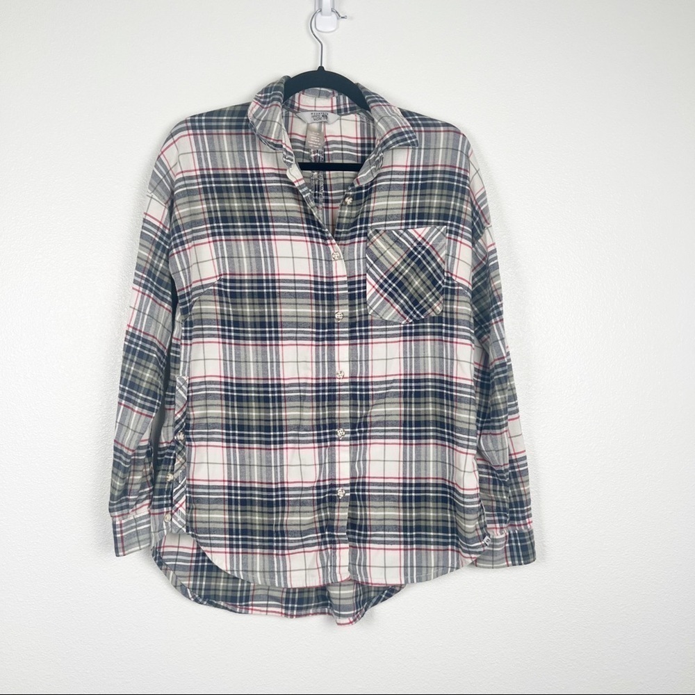 Mountain Hardwear Button Front Plaid Flannel Shirt Sz S